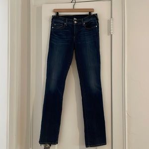 True Religion Cora Mid Rise Straight | worn vintage wash | size 29